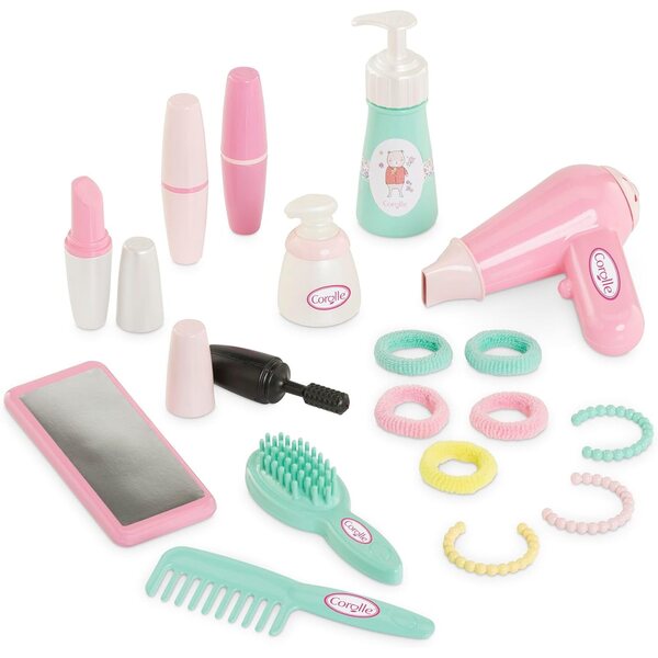 Corolle Ma Petite Valise Beauté: Set Completo 20 Accessori per Prima Messa in Bellezza dai 18 Mesi