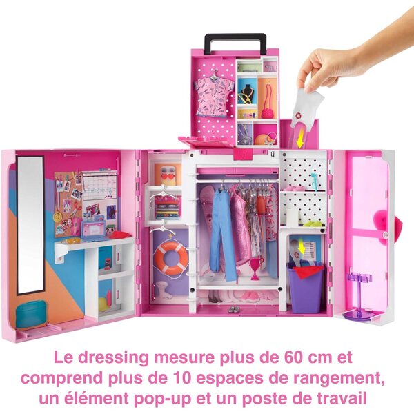 Barbie Dressing Deluxe 60cm con Bambola, 30+ Abiti e Accessori, Gioco Bambini 3+