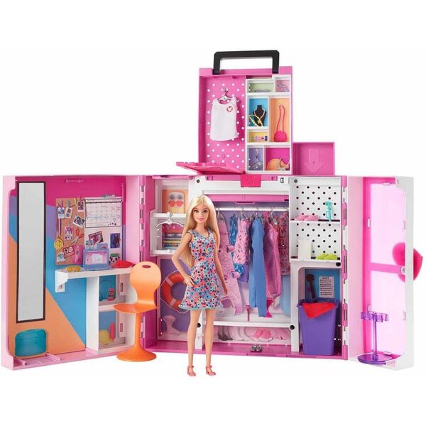 Barbie Dressing Deluxe 60cm con Bambola, 30+ Abiti e Accessori, Gioco Bambini 3+