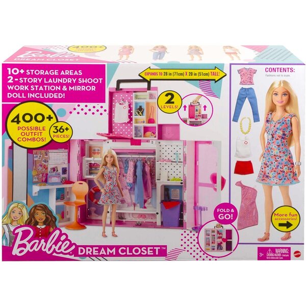 Barbie Dressing Deluxe 60cm con Bambola, 30+ Abiti e Accessori, Gioco Bambini 3+