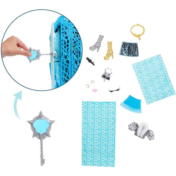Monster High Monstrueux Secrets Frankie Stein con oltre 19 sorprese glam e dressing