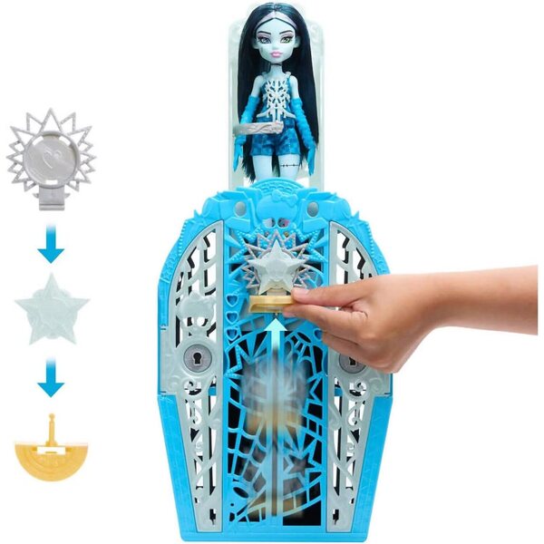 Monster High Monstrueux Secrets Frankie Stein con oltre 19 sorprese glam e dressing