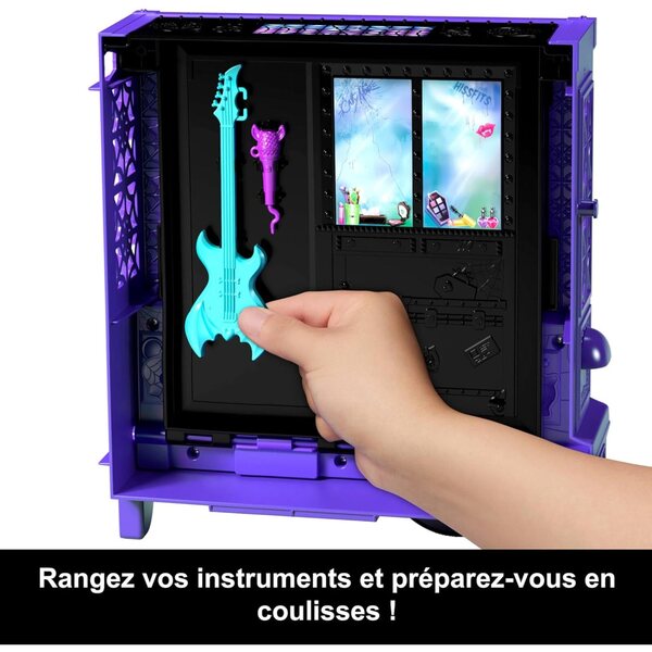 Monster High Tour Bus Rock con Draculaura e 13+ Accessori Musica e Cibo