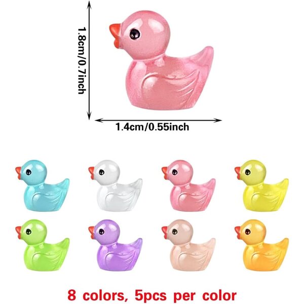 Set 40 Mini Anatroccoli Luminosi Colorati per Decorazione Giardino e Esterni