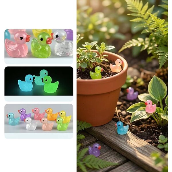 Set 40 Mini Anatroccoli Luminosi Colorati per Decorazione Giardino e Esterni