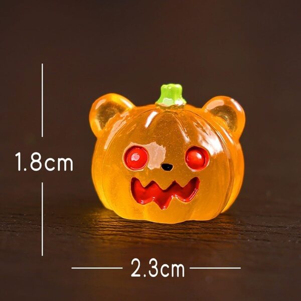 FACULX Set 17 decorazioni Halloween mini fosforescenti con fantasmi e zucche in resina