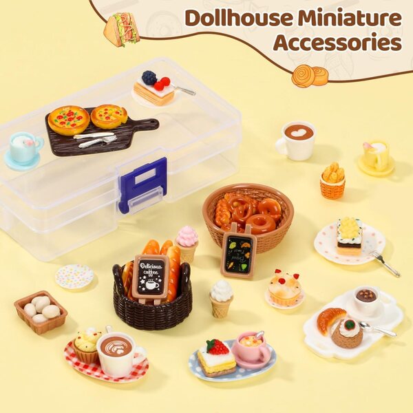Set 56 Miniature Cibi e Bevande in Resina per Casa delle Bambole Elektheim