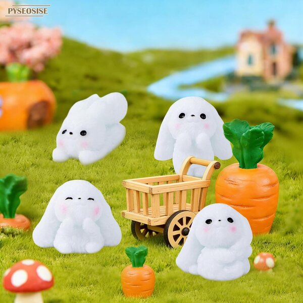 Figurine Miniatura Lapin 40 Pezzi in Resina per Decorazioni e DIY