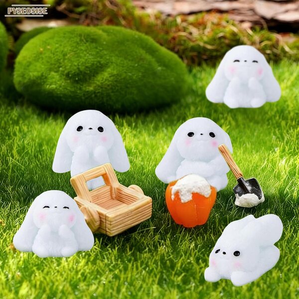 Figurine Miniatura Lapin 40 Pezzi in Resina per Decorazioni e DIY