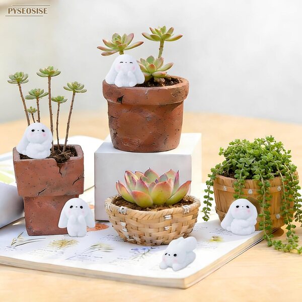 Figurine Miniatura Lapin 40 Pezzi in Resina per Decorazioni e DIY