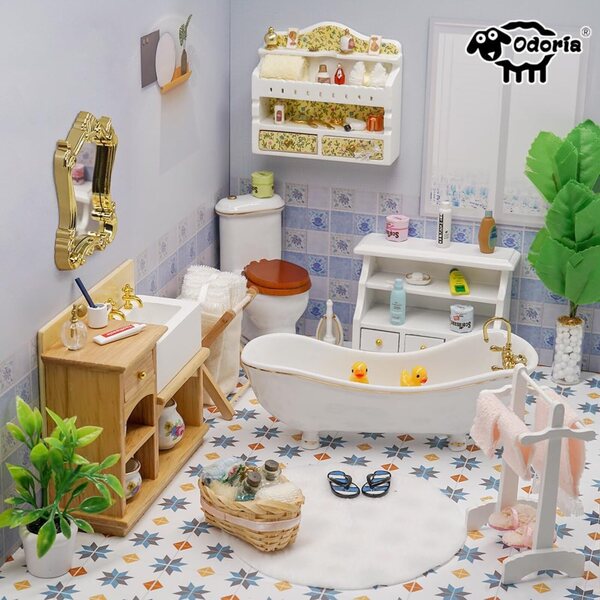 Miniatur-Plüschbär 1/12 Weiß für Puppenhäuser und Dioramen