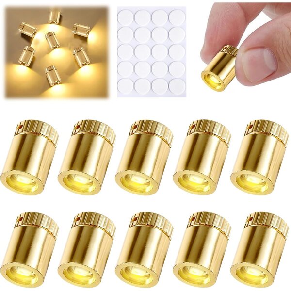 Joycabin 10 Mini Luci LED Calde per Case di Bambole e Bricolage, Facile Installazione