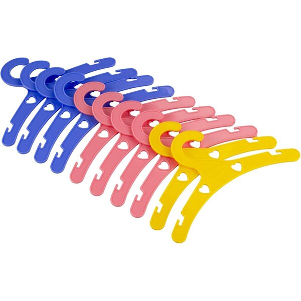 Set 10 Grucce Colorate per Bambole 18x8 cm - Accessori Armadio Heless