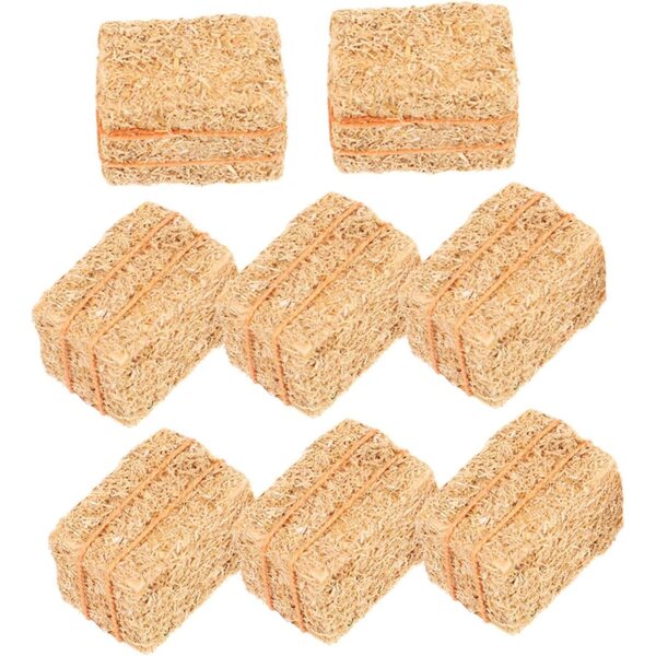 Veemoon Set mit 8 Mini Balles de Foin aus Stroh für Puppenhaus-Miniaturdekorationen