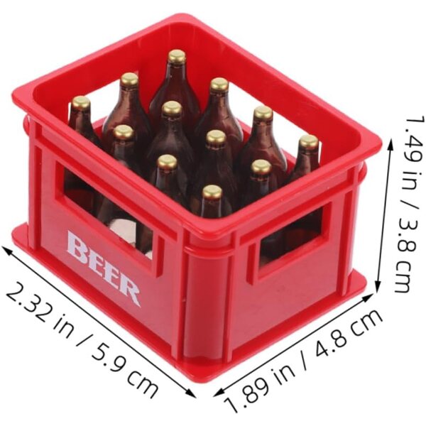 SUPVOX Set 2 Casse Miniature Birra e Bottiglie Realistiche per Casa delle Bambole
