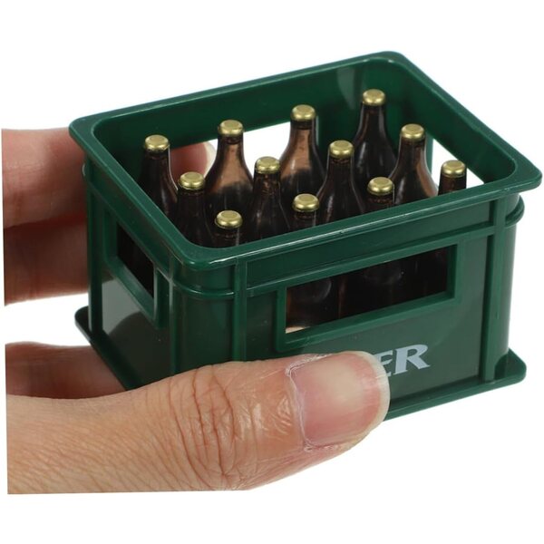 SUPVOX Set 2 Casse Miniature Birra e Bottiglie Realistiche per Casa delle Bambole