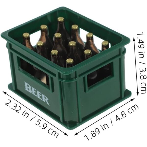 SUPVOX Set 2 Casse Miniature Birra e Bottiglie Realistiche per Casa delle Bambole