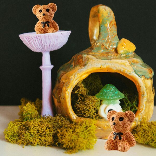 Mini-Bärmännchen aus Kunstharz – 30er-Set für Heim-, Garten- und Partydekorationen