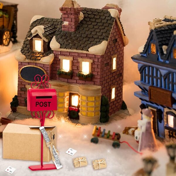 Set 11 scatole postali miniatura Natale per porta folletto e casa delle bambole 1/12