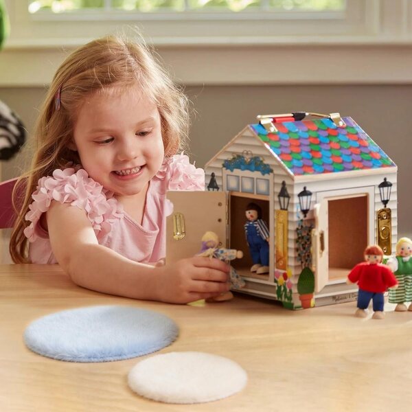 Set 4 Tappeti 1:12 per Casa delle Bambole in Peluche Morbido e Colorato