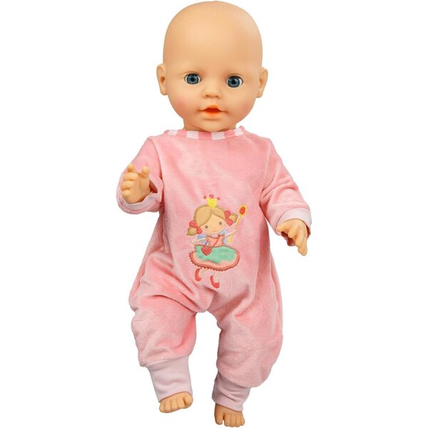 Heless Barboteuse Principessa Emily Rosa per bambole 35-45 cm con Ricamo e Velcro
