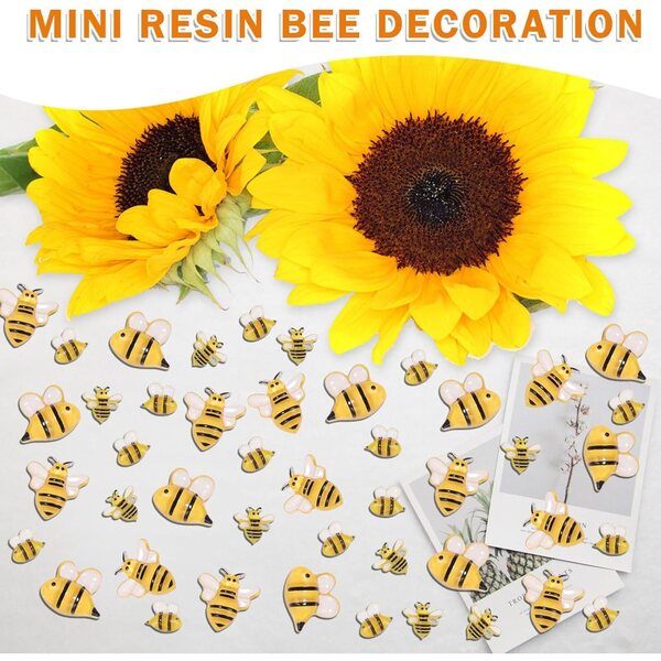 80 Mini-Harzbienen für Gartendekorationen, Nagelkunst und Puppenhäuser