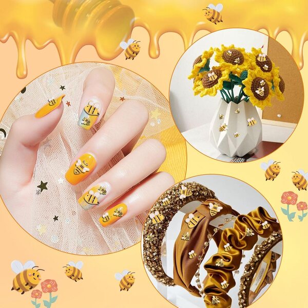80 Mini-Harzbienen für Gartendekorationen, Nagelkunst und Puppenhäuser