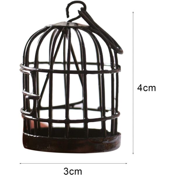 Set 2 decorazioni miniature nere per casa delle bambole e giardino fatato