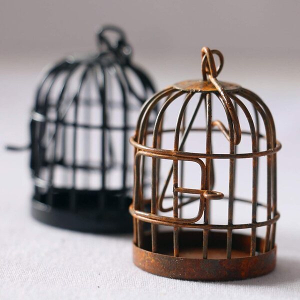 Set 2 decorazioni miniature nere per casa delle bambole e giardino fatato