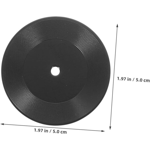 WOONEKY 12 Mini Dischi Vinile Decorativi Retro per Casa delle Bambole e Ambienti Vari