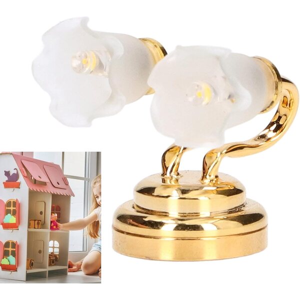 Greensen Applique Murale LED Miniature 1:12 Decorazione Elegante Casa Bambole