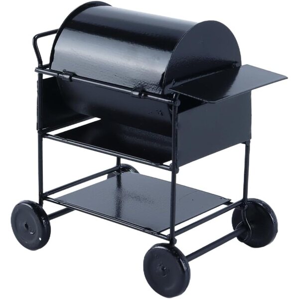 1/12 Miniatur-Grill mit Ofen und Eisenwagen für Puppenhaus