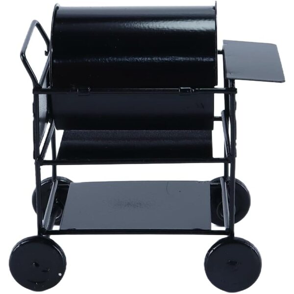 1/12 Miniatur-Grill mit Ofen und Eisenwagen für Puppenhaus