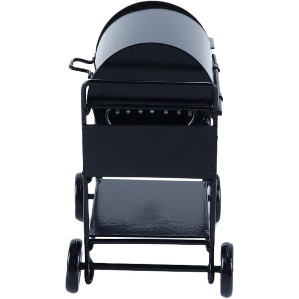 1/12 Miniatur-Grill mit Ofen und Eisenwagen für Puppenhaus