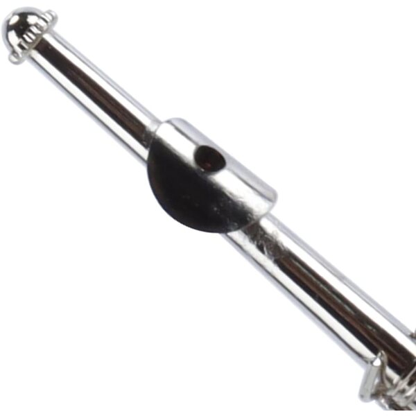 Miniflöte aus versilbertem Kupfer mit Ständer und Koffer, 14 cm großes Dekomodell