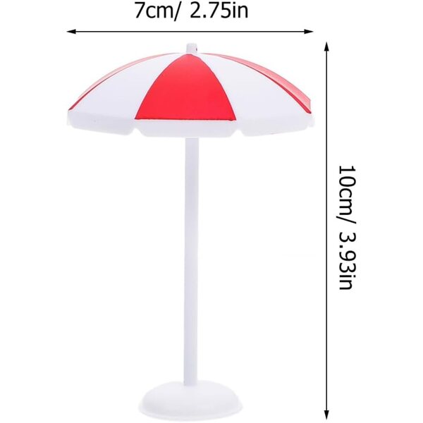 INOOMP Mini Parasol Spiaggia 6 pezzi per Casa Bambole e Scenari Miniature