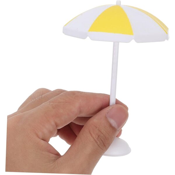 INOOMP Mini Parasol Spiaggia 6 pezzi per Casa Bambole e Scenari Miniature
