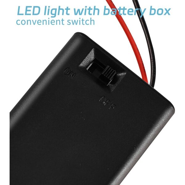 Set mit 2 gelben Mini-LED-Lampen 3 V für Puppenhaus mit AA-Batterie-Unterstützung