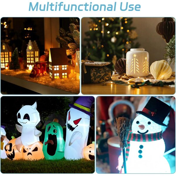 Set mit 2 gelben Mini-LED-Lampen 3 V für Puppenhaus mit AA-Batterie-Unterstützung