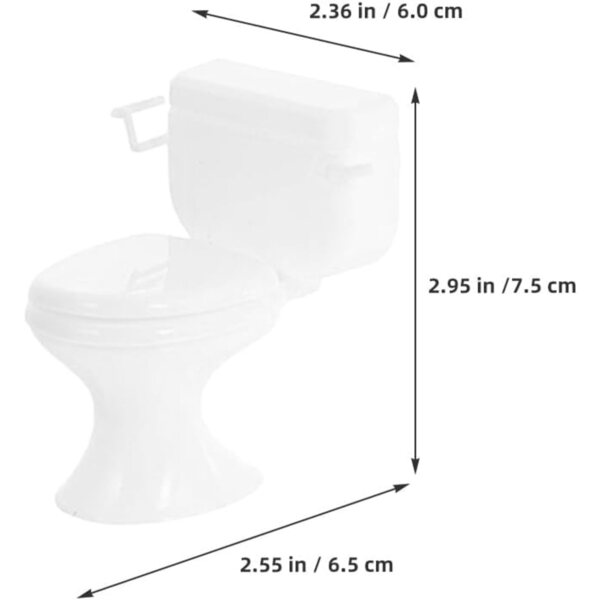 Set 4 Mini Toilettes Realistiche per Casa delle Bambole Accessori Decorativi