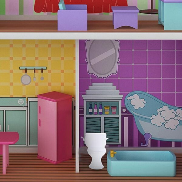 Set 4 Mini Toilettes Realistiche per Casa delle Bambole Accessori Decorativi