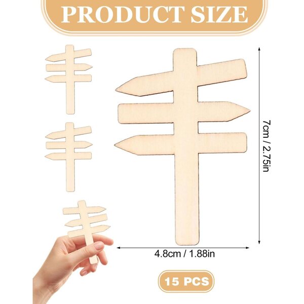 15 Miniatur-Holzplatten für Gärten und Feenhäuser – widerstandsfähige und kreative Dekorationen