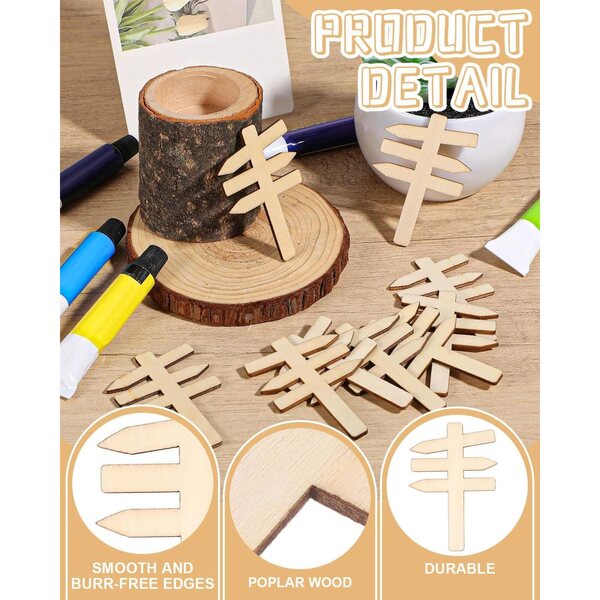 15 Miniatur-Holzplatten für Gärten und Feenhäuser – widerstandsfähige und kreative Dekorationen