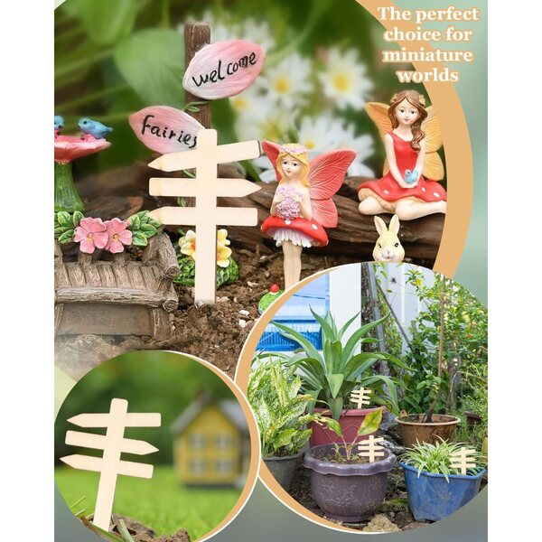 15 Miniatur-Holzplatten für Gärten und Feenhäuser – widerstandsfähige und kreative Dekorationen