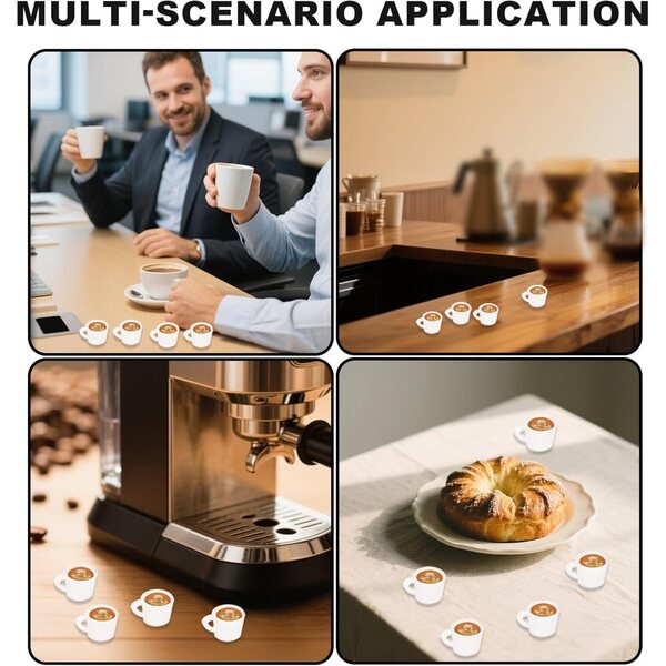 Tinoaly 40 mini tazzine da caffè in resina per decorazioni e gioielli 2,3x1,8x1,4 cm