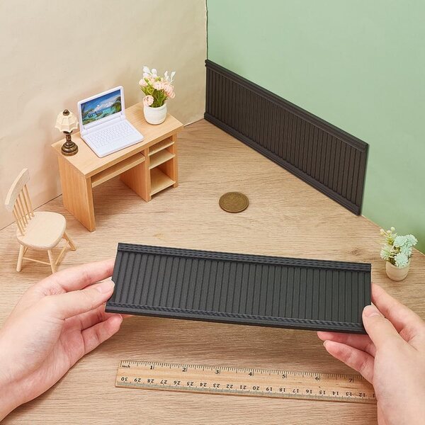 OLYCRAFT 2 Pannelli Mini Wainscoting 200x70x4mm Decorazione Interna Miniature