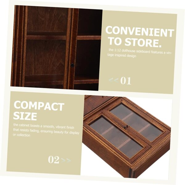 Gatuida Étagère Miniature in Legno per Casa delle Bambole - Mobiletto Decorativo e Funzionale