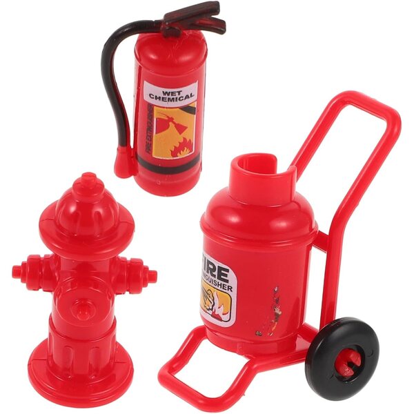Miniature estintore rosso per decorazione casa di bambole 4,5x3x2,5 cm KOMBIUDA