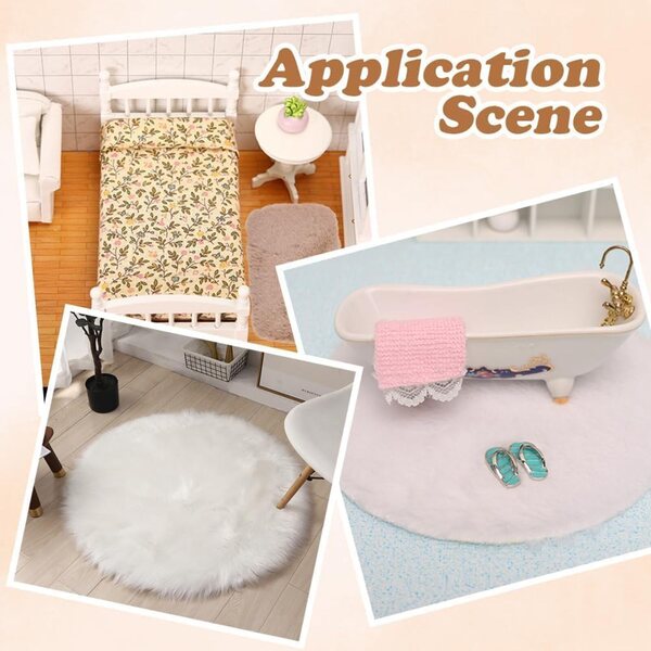 GORGECRAFT Set 6 Tappeti e 3 Cuscini Miniature per Casa delle Bambole 1:12