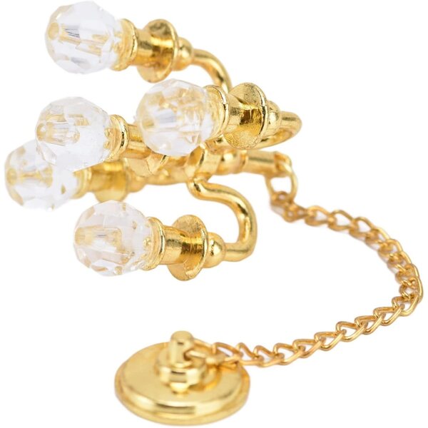 Acouto Mini Lampada per Casa delle Bambole in Lega, Design Realistico Oro
